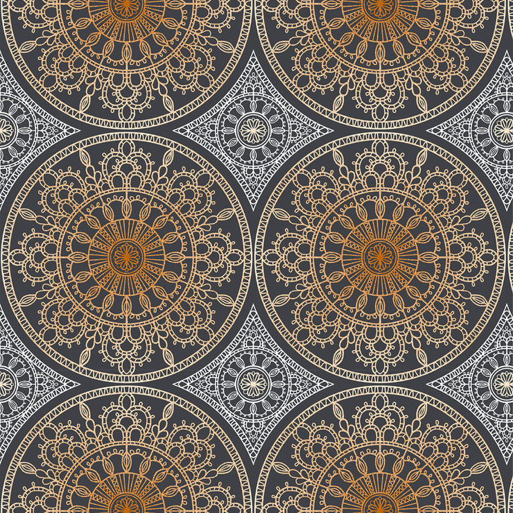 Tatted Lace - Aged Copper Wallpaper