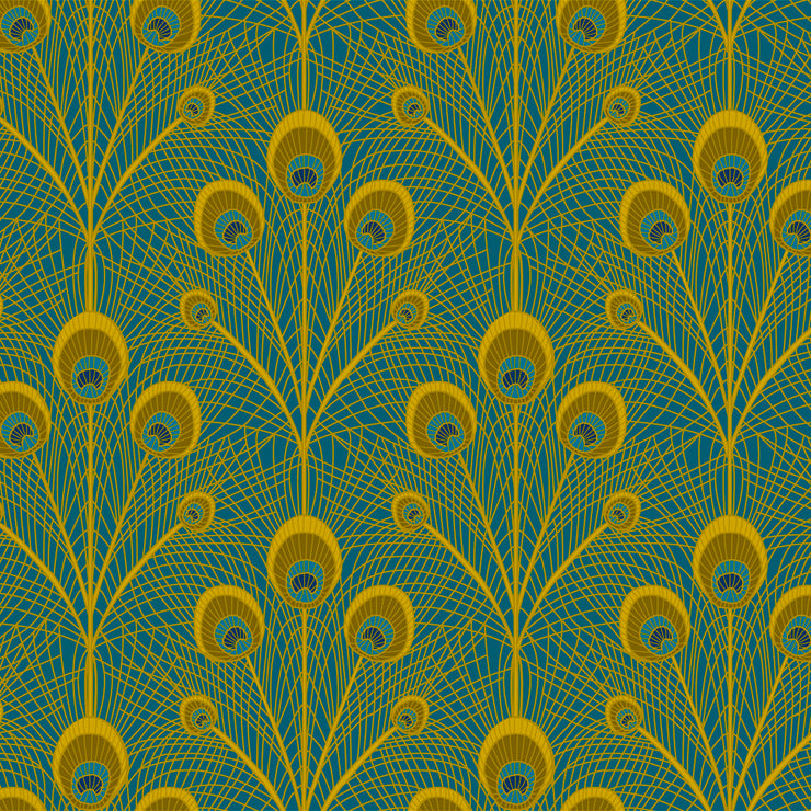 Peacock Feathers - Quill Wallpaper