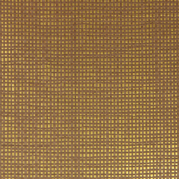 Paper Weave - Beige on Gold Wallpaper
