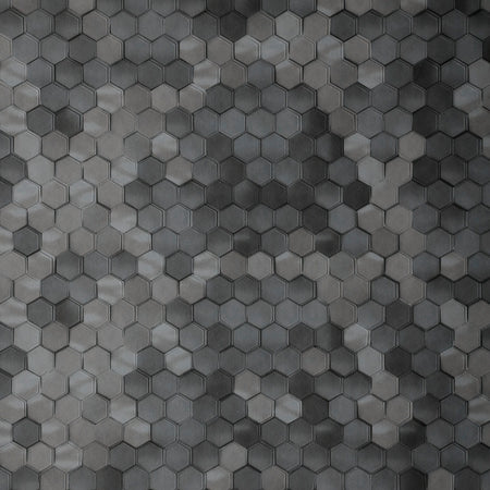 Hexagon Wallcovering - Charcoal