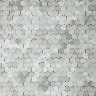 Hexagon Wallcovering - Soft Grey