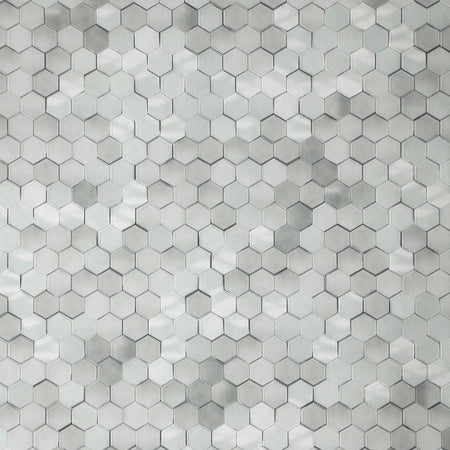 Hexagon Wallcovering - Soft Grey