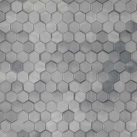 Hexagon Wallcovering - Grey