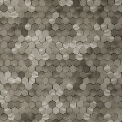 Hexagon Wallcovering - Warm Grey