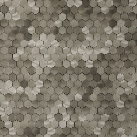 Hexagon Wallcovering - Warm Grey