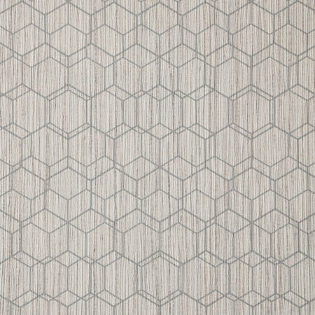 Wire Hex Wallcovering - Soft Grey