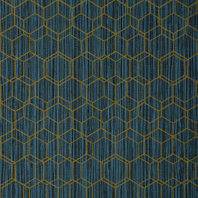 Wire Hex Wallcovering - Blue