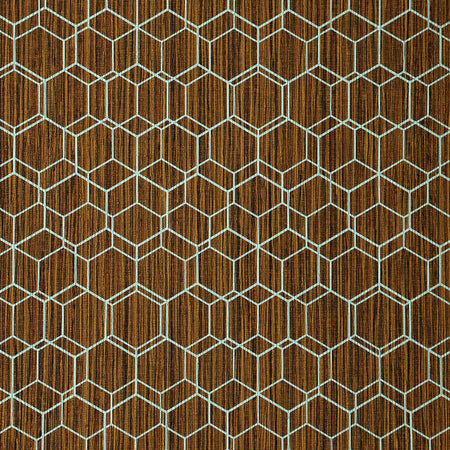Wire Hex Wallcovering - Brown