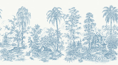 Mandalay White Blue Wallcovering