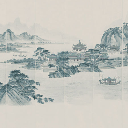 Kaisui Blue Wallcovering