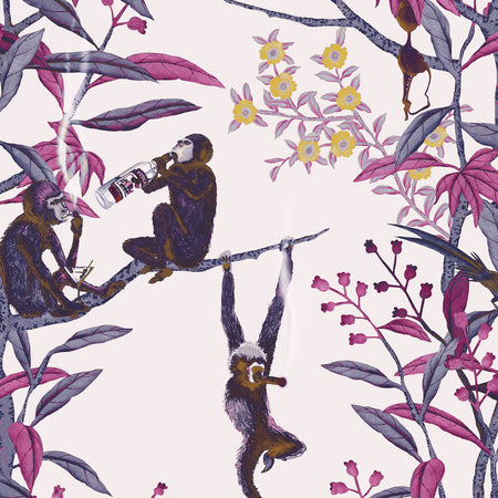 Drunk Monkeys Wallcovering - Colada