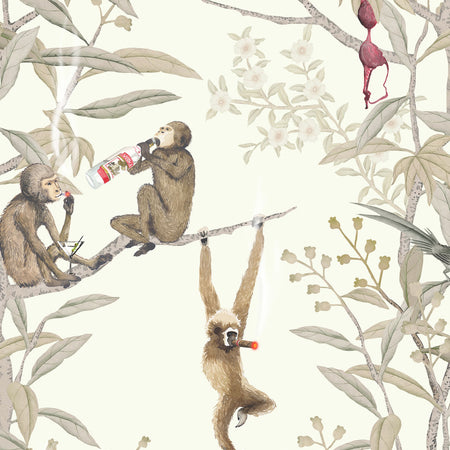 Drunk Monkeys Wallcovering - Bashed