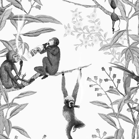 Drunk Monkeys Wallcovering - Blackout