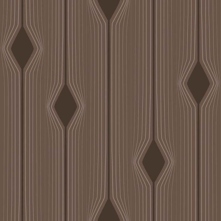 Diamond Stripes - Brown Wallpaper