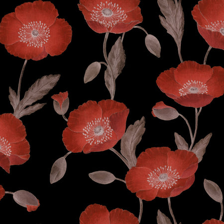 Papaver Wallcovering - Crimson