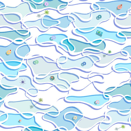 Swim Club Wallcovering - Flutter Kick