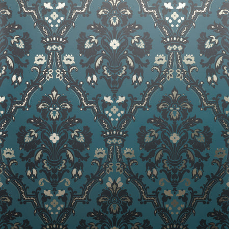 Empire Wallcovering - Gold and Teal