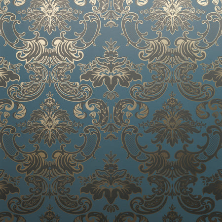 Madison Wallcovering - Gold and Teal