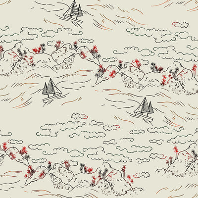 Ocean Toile Wallcovering - Mast