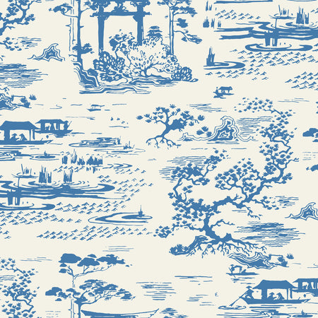 Chisen Wallcovering - Cobalt & Cloud