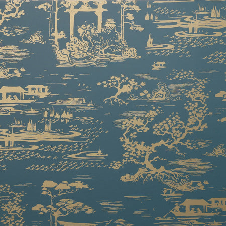 Chisen Wallcovering - Jade & Gold