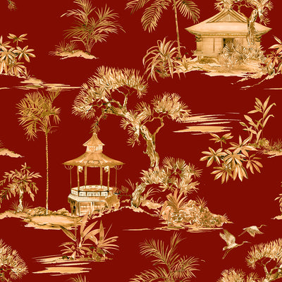 Yuyuan Garden Wallcovering - Clay