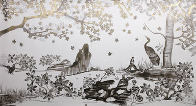 Yoshino Cherry Chinoiserie Mural - Aurum