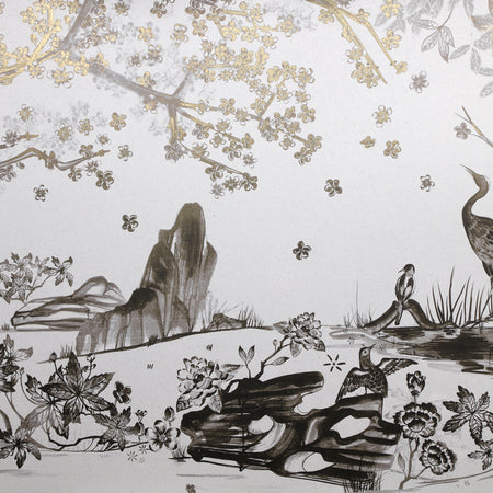 Yoshino Cherry Chinoiserie Mural - Aurum