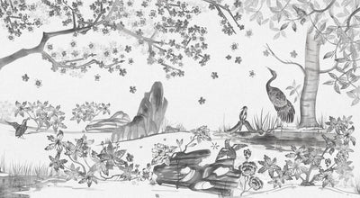 Yoshino Cherry Chinoiserie Mural - Marmor