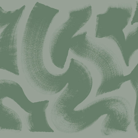 Gesture 10 Repeating Mural - Basil