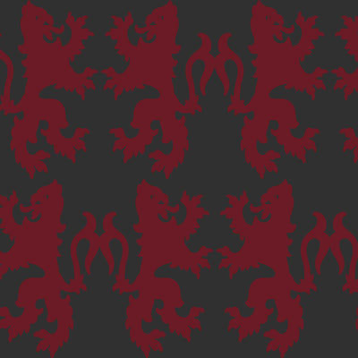 Griffons Wallcovering - Burgundy & Slate