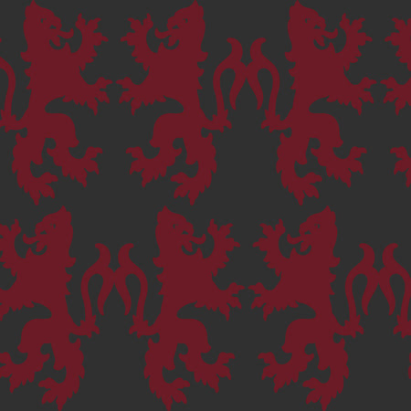 Griffons Wallcovering - Burgundy & Slate