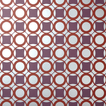 Circles Wallcovering - Scarlet