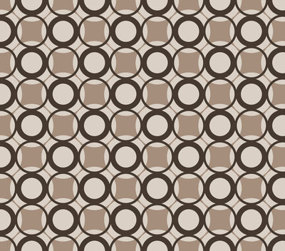Circles Wallcovering - Brown