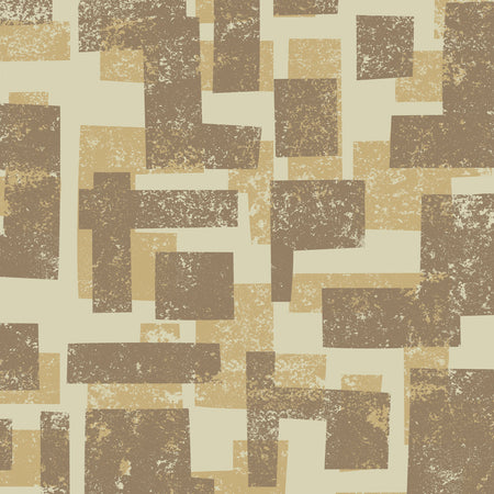 Retro Blocks Wallcovering - Brown