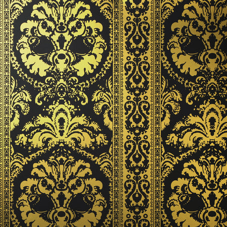 St. Moritz Wallcovering - Black & Gold