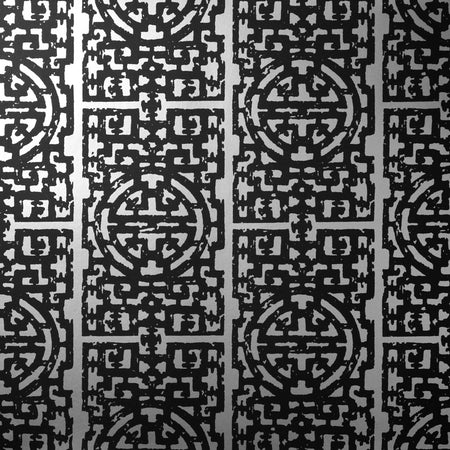 Zodiac Wallcovering - Black & Silver