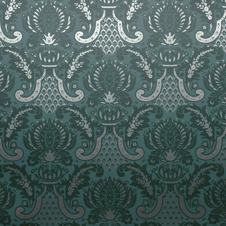 Windsor Wallcovering - Green & Champagne
