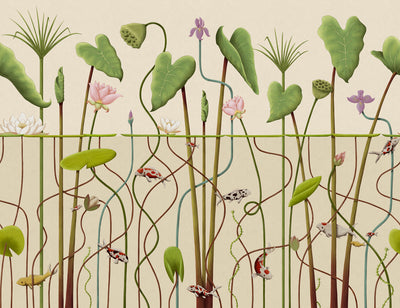 Aquavita Repeating Mural - Cream