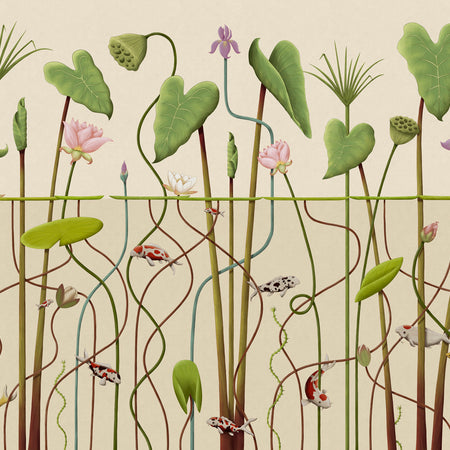 Aquavita Repeating Mural - Cream