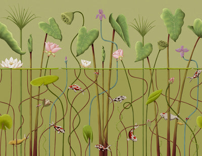 Aquavita Repeating Mural - Moss