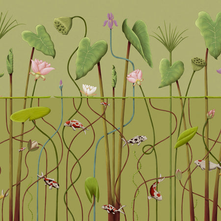 Aquavita Repeating Mural - Moss