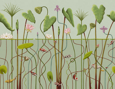 Aquavita Repeating Mural - Seafoam