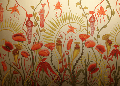 Carnivoria Repeating Mural - Antique Gold