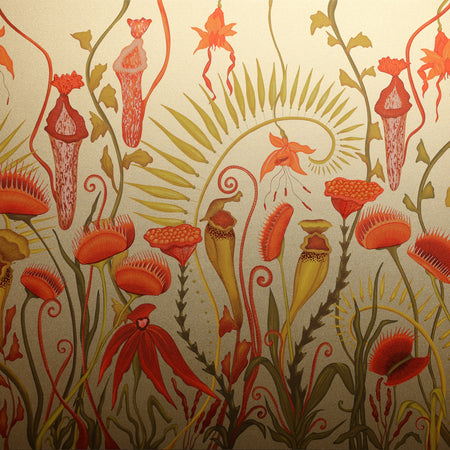 Carnivoria Repeating Mural - Antique Gold