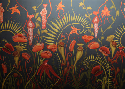 Carnivoria Repeating Mural - Midnight