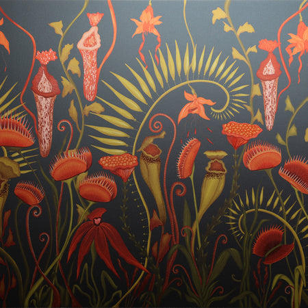 Carnivoria Repeating Mural - Midnight