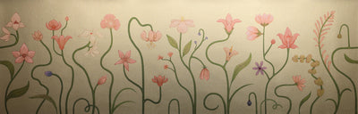 Fleurline Repeating Mural - Antique Gold