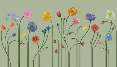 Mélodie Repeating Mural - Seafoam