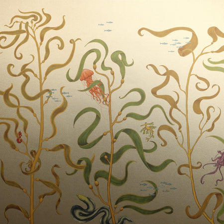 Ondine Repeating Mural - Antique Gold